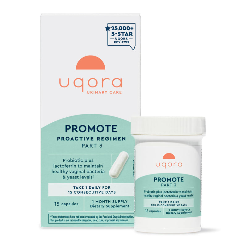 [Australia] - Uqora Promote - Support Vaginal Health* - Probiotic for Women with Lactoferrin, Lactobacillus Acidophilus & Lacticaseibacillus Rhamnosus - Vaginal Probiotics - Gluten-Free - 15 Capsules 15 Count (Pack of 1) 