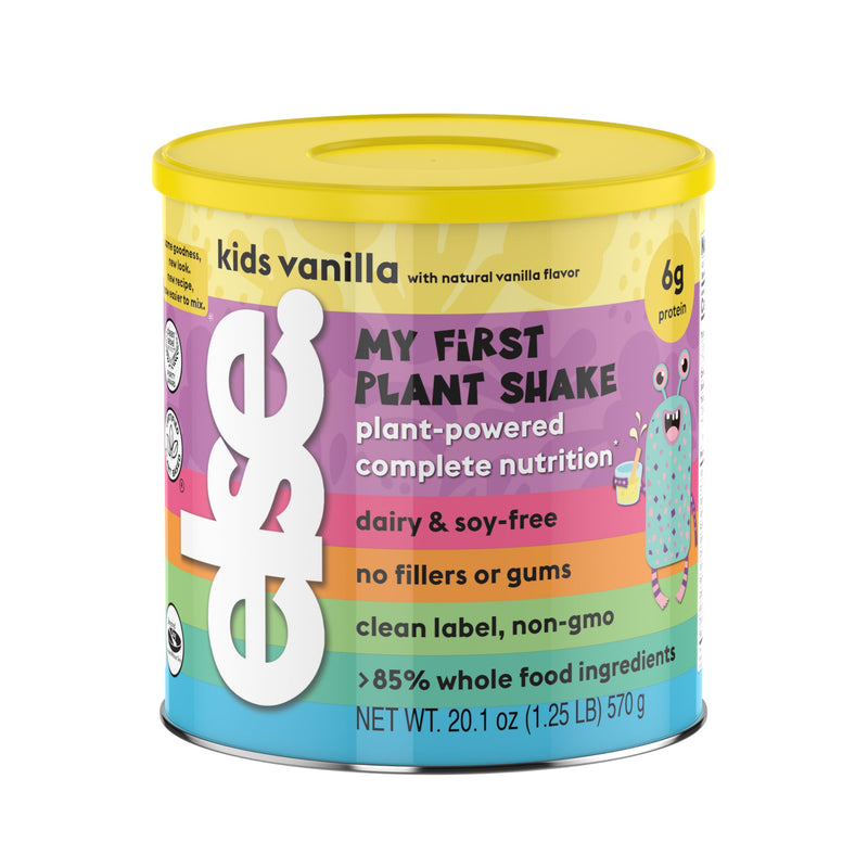 [Australia] - Else Nutrition Plant-based Kids Protein Shake Powder for Ages 2-12. Dairy-free First Kids Complete Nutrition Shake with plant protein and 25 Vitamins & Minerals, Vanilla, 1- Pack 