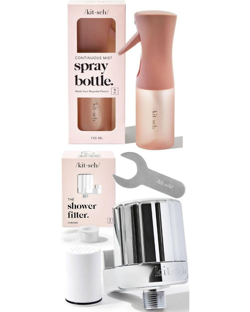 Kitsch Spray Bottle (Terracotta) & Shower Head Filter with Discount