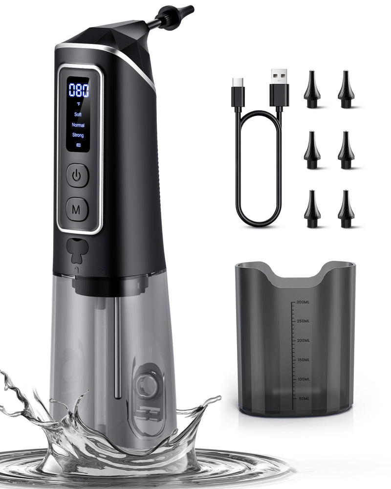 [Australia] - Ear Wax Removal, ONLYCARE FSA - HSA Eligible Earwax Removal Kit, Safe Ear Cleaner with Water Temp Sensor, Electric Ear Irrigation Flushing System, IPX7 Waterproof, USB Chargeable for Effective Clean Black 