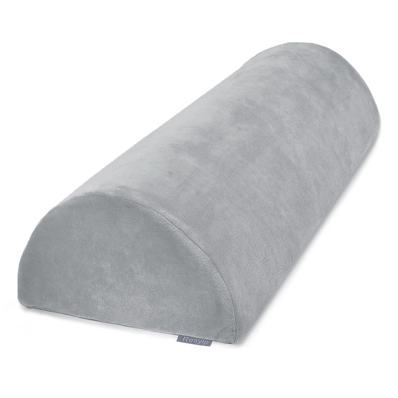 [Australia] - Knee Pillow for Back Sleeping, Memory Foam Bolster Pillow for Legs, Under Knee Pillow for Sleeping, Leg Pillow for Back & Hip Pain Relief, Half Moon Boslter,Grey 