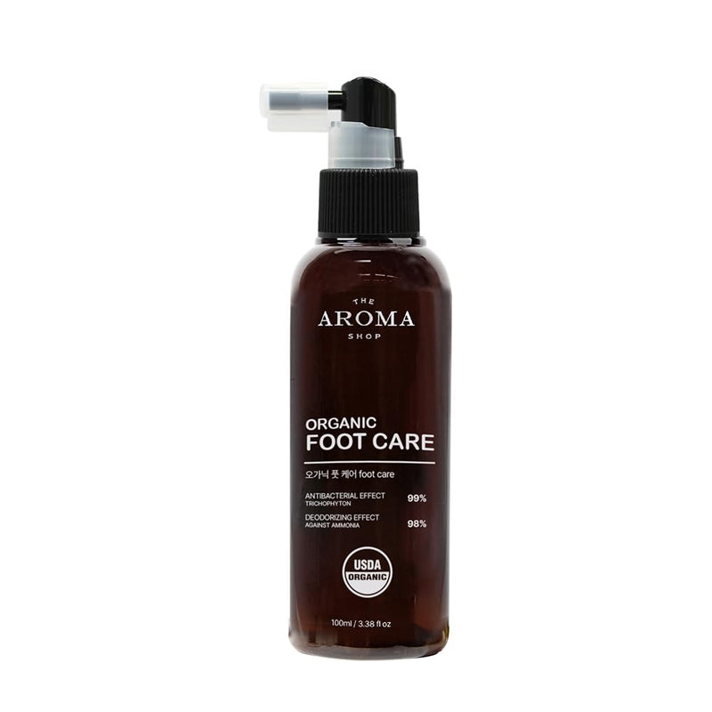 USDA Certified Organic Foot Care - Natural Deodorizer for Odor & Smelly Feet, Cooling Relief for Athletes & Tired Feet, Shoe Refreshing Mist - 3.38 fl oz