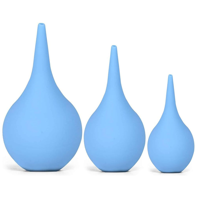 [Australia] - 3 Pack Hand Bulb Ear Syringes, Soft Reusable Rubber Suction Ear Bulb Syringe Ball, Baby Ear Cleaning Bulb, Ear Washing Squeeze Bulb for Kids, Adults, Pet (3 Sizes) 