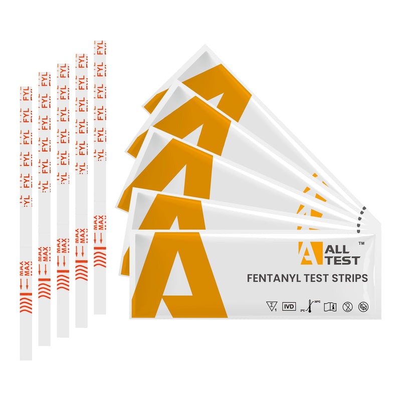 Fentanyl Test Strips | Results in 1 Min | Fast & Accurate | Precision Test Strips for Drug Testing | Detect Trace Amounts | Fentanyl Test Strips for Powder and Liquid - 5 Pack
