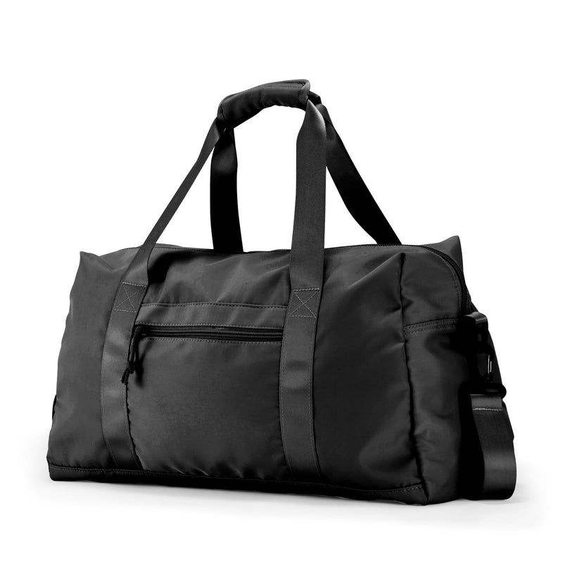 Travel Duffle Bag,Sport Gym Bag for Men And Women with Wet Pocket,Weekender Bag Carry On Tote Bags for Airplane (Black, M) Black