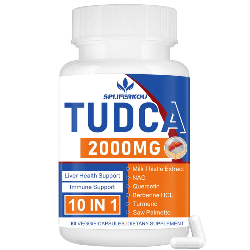[Australia] - 2000mg Tudca Liver Support Supplement, Tudca Bile Salt with Milk Thistle and Nac,60 Capsules for 30 Days,Support for Liver, Detoxification,Immune System 