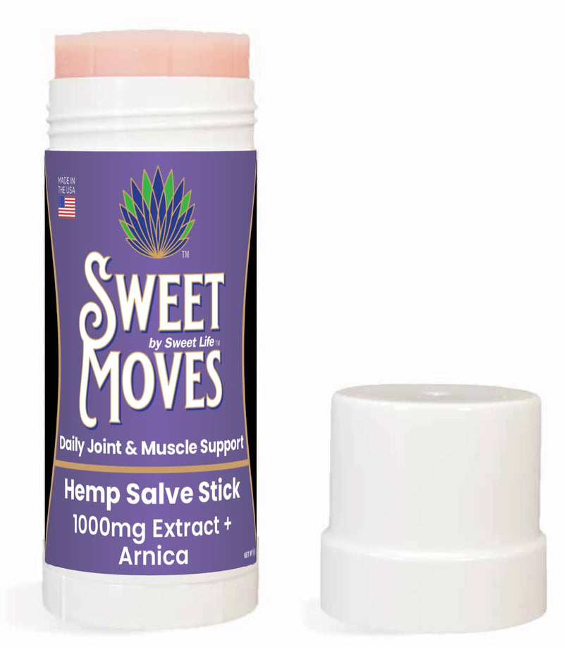 Sweet Moves | 1000mg Hemp Extract | Hemp Topical Salve | Organic & Natural | Easy Twist-Up Applicator | Smooth & Refreshing Experience