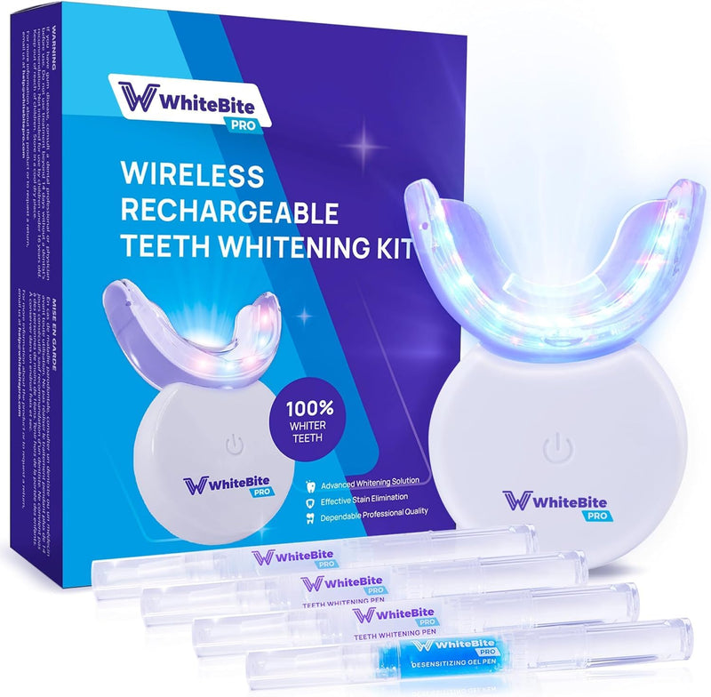 [Australia] - Upgraded Teeth Whitening Kit with Pens for Sensitive Teeth: Teeth Whitening LED Light, Mouth Tray, Carbamide Peroxide Whitening Gel - Fast Teeth Whitener and Tooth Stain Remover Spearmint 