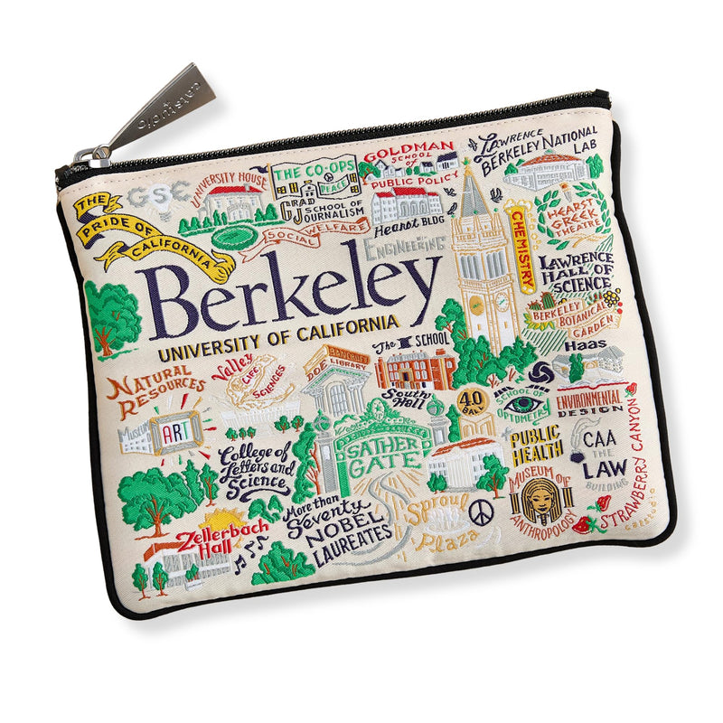 University of California Berkeley Zipper Pouch Purse | Zipper Bag - Holds Phone, Makeup, Wallet, Glasses, & Travel Essentials - Alumni, Acceptance & Graduation Gift UC Berkeley (Academic)