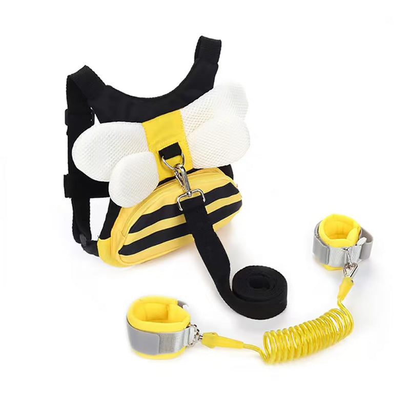 [Australia] - PandaEar 3 in 1 Toddler Harness Leashes + Anti Lost Wrist Link, Kids Bee Safety Backpack Harness with Children Leashes, Child Anti Lost Leash for Girls Boys Outdoor 