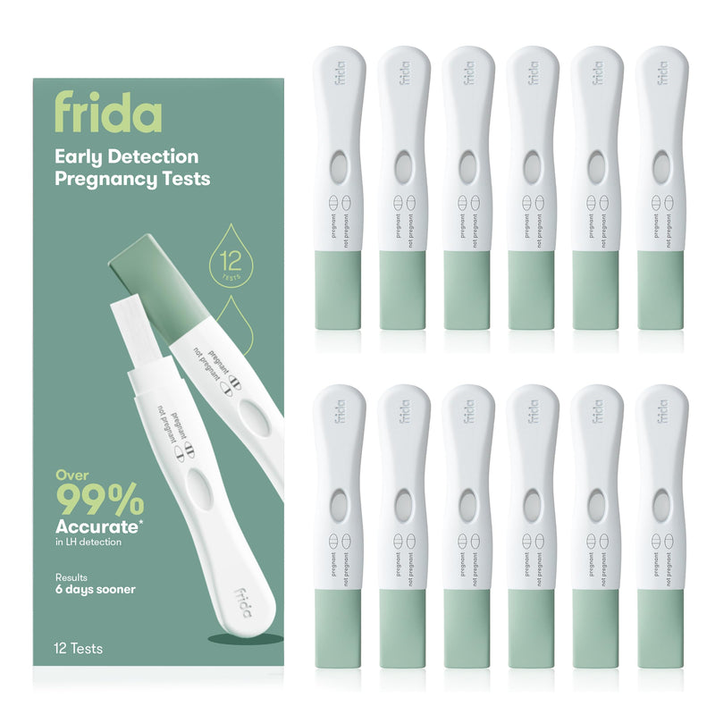 Frida Fertility Early Detection Pregnancy Tests | Easy at Home Pregnancy Tests, Over 99.9% Accurate HCG Test Strips, Early Results, Quick + Easy to Use | 12 Tests