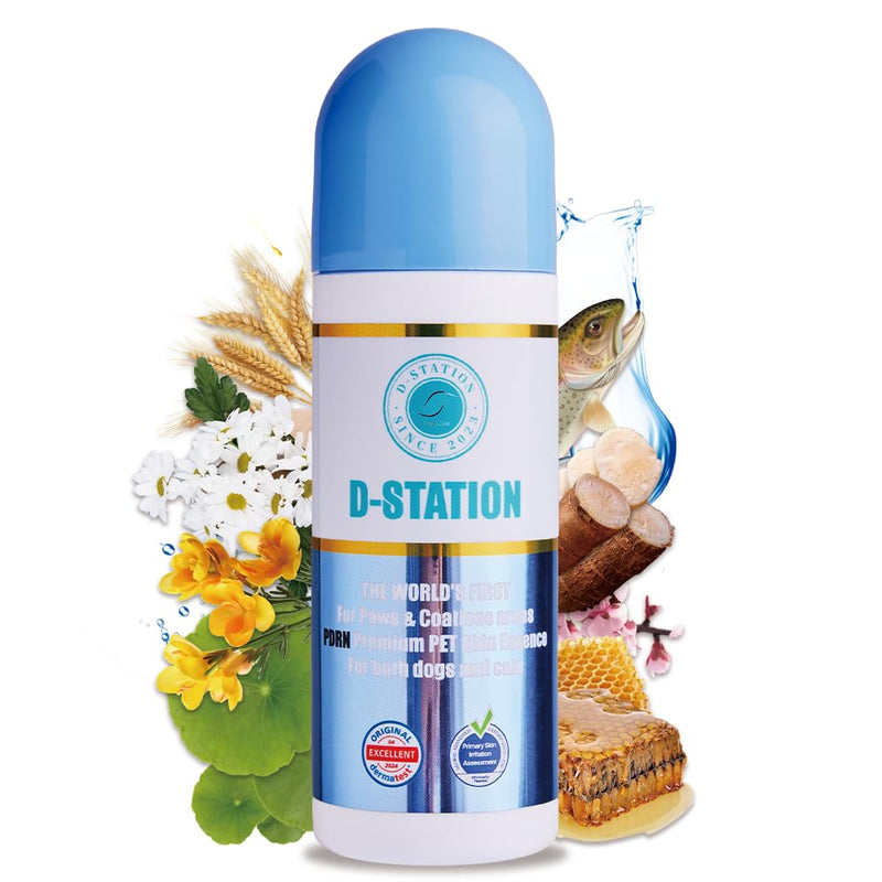 D-Station PDRN Premium Abdomen and Bottom Paw Balm Essence - Hydrates, Protects, and Soothes Dry, Cracked Paws, Rough Skin, and Calluses for Dogs and Cats. It is Gentle and Non-irritating. 2.87 oz - PawsPlanet Australia