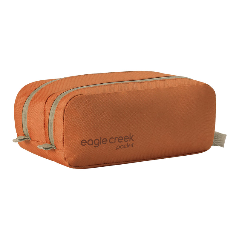 Eagle Creek Pack-It Reveal Quick Trip, One Size, Mandarin | Compact Travel Toiletry Bag for Optimizing Luggage Space, Water-Resistant, Recycled Materials