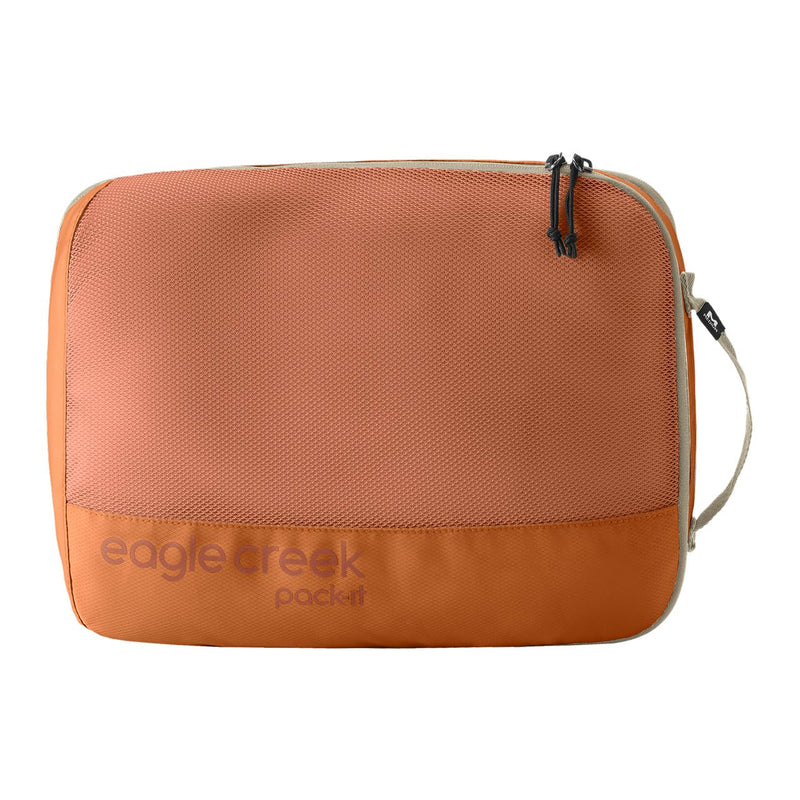 Eagle Creek Pack-It Reveal Expansion Cube, Medium, Mandarin | Adjustable Storage Expansion Cube for Travel, Durable Compression Zipper, Breathable, Recycled Fabrics