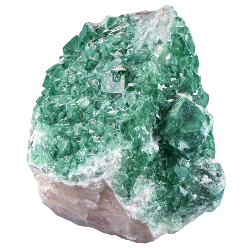 SUNYIK 401-500g Natural Raw Fluorite Crystal Cluster 1#-1.96-5.51”(50mm-140mm)