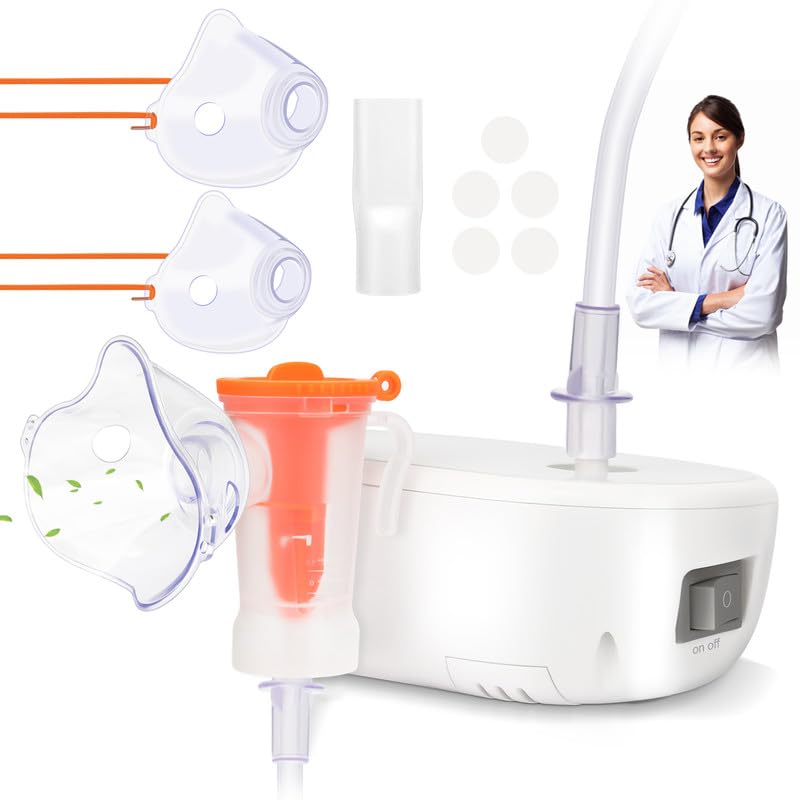 [Australia] - Mesh Spacer Compressor Mesh Breathing Machine with Mouthpiece Masks Desktop for Kids and Adults, White 