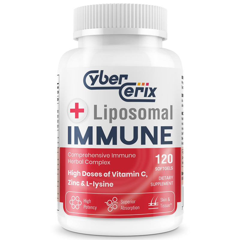 [Australia] - Advanced Liposomal Immune Supplement, Complex with L-Lysine 1,500mg, Vitamins, Minerals & Herbal Extracts, Comprehensive Daily Wellness Blend for Men & Women - 120 Capsules 120 Count (Pack of 1) 