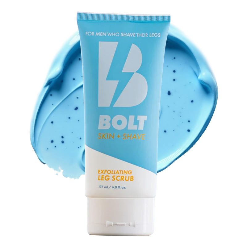 [Australia] - Exfoliating Leg Scrub for Men with Bamboo & Coconut Extract - Fights Ingrown Hairs and Dead Skin Buildup for a Smoother Shave - Aloe Vera & Pumice Formula - 6 Fl Oz 