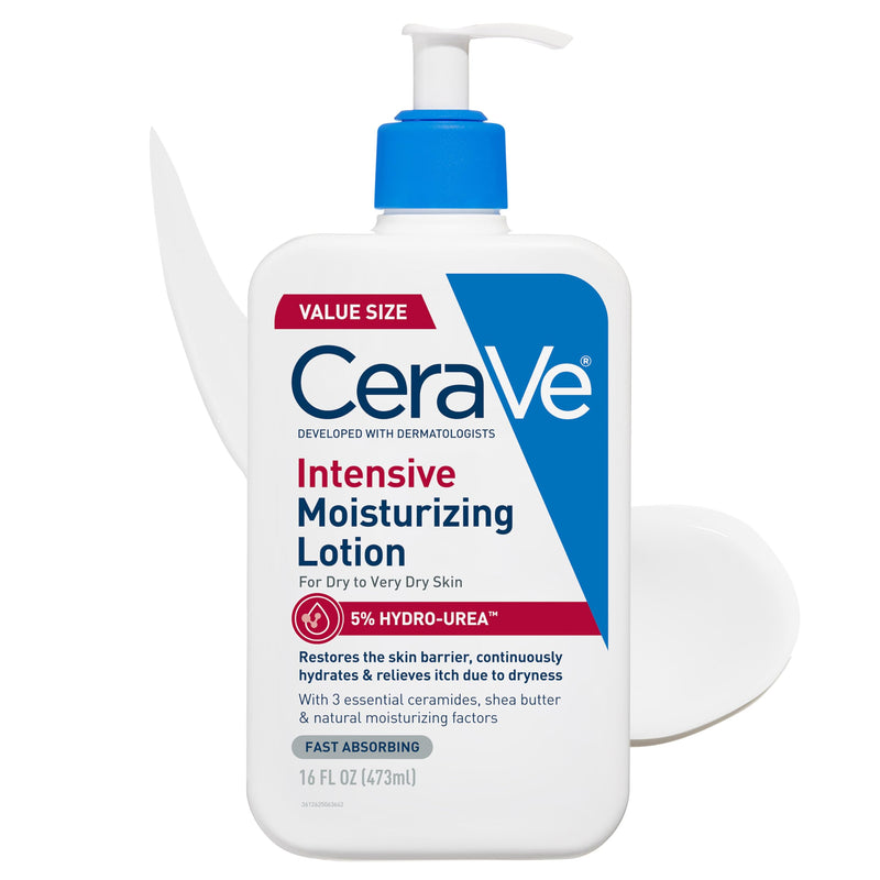 CeraVe Intensive Moisturizing Lotion, Shea Butter Body Lotion, 16oz | Skin Care, Relieves Signs Of Dry Skin with Hydro-Urea & Shea Butter In A Non-Greasy Formula For Rough, Tight and Itchy Skin 16 Fl Oz (Pack of 1)