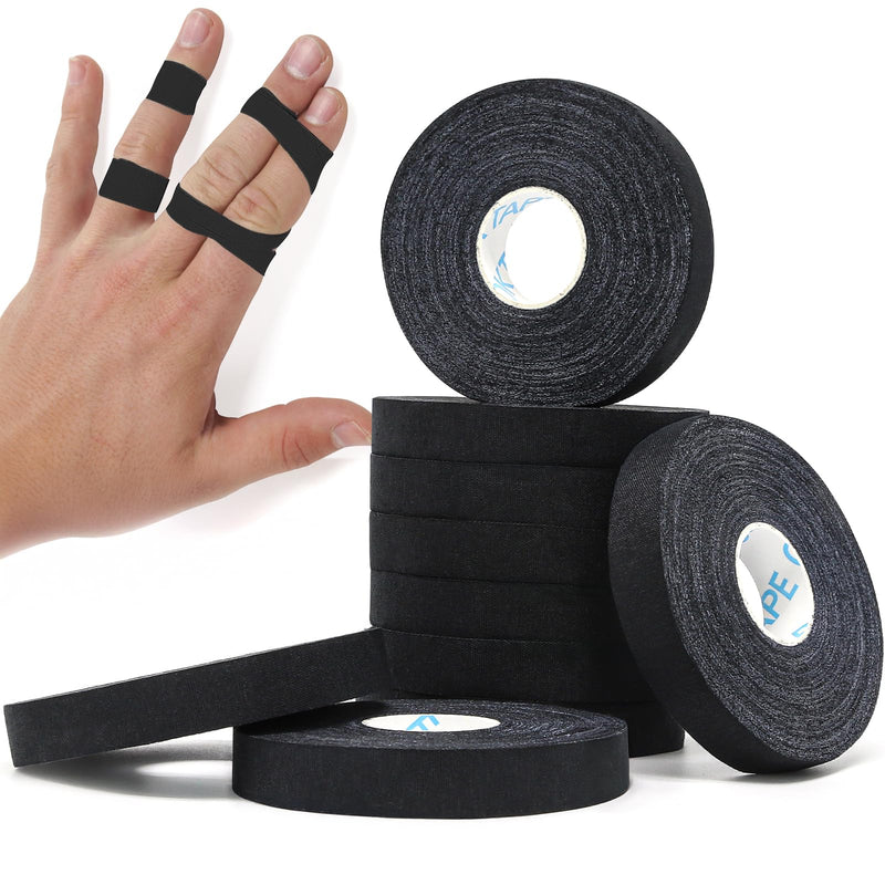 [Australia] - OK TAPE Athletic Finger Tape (10Rolls 450FT), Finge Wrap Tape, Extra Strong Adhesive Finger Support and Protect Tape, Hand Grip Tape for Rock Climbing, MMA, Jiu Jitsu, Volleyball, Black 0.5" x 15yards - 10 Rolls 