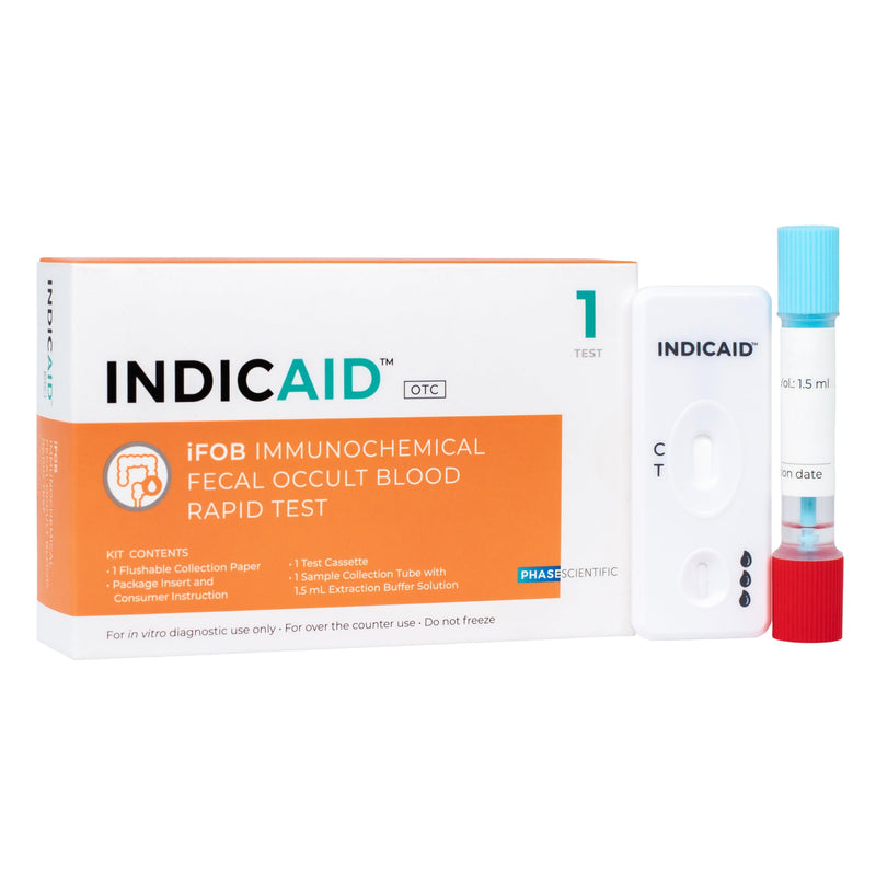 [Australia] - INDICAID Immunochemical Fecal Occult Blood Rapid Test (iFOB), FIT Colon Test, Accurate and Easy at Home, No Prep Required (1 Pack) 