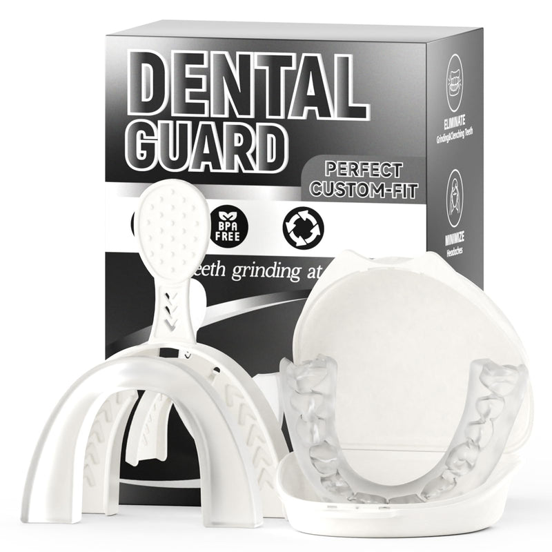 [Australia] - Upgraded Mouth Guards for Grinding Teeth at Night,2 Pack,Standard Size, Professional Night Guard with Fitting Tray, Comfortable Mouth Guard for Clenching Teeth at Night Clear 