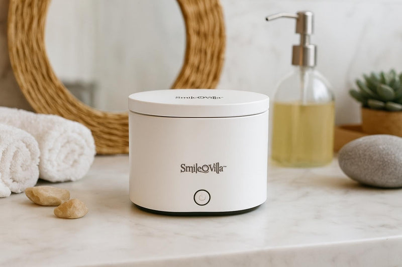 [Australia] - Ultrasonic Retainer & Jewelry Cleaner with UV Light | Professional Sonic Dental Cleaner for Invisalign, Dentures, Mouth Guard, Night Guard, Rings & More 