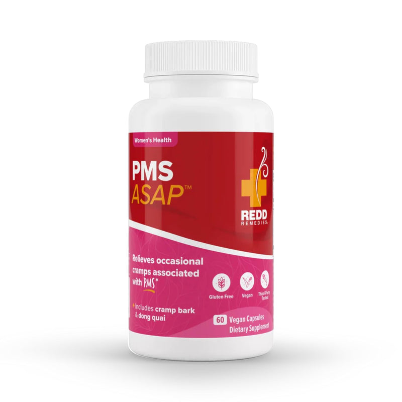 [Australia] - Redd Remedies, PMS ASAP, Includes Cramp Bark & Dong Quai, 60 Vegan Capsules 