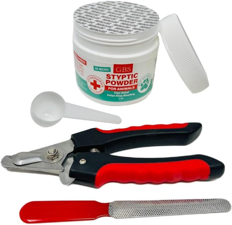 G.B.S 5 oz Quick Stop Styptic Powder for Animals Dogs with Sealed Top + Scoop, Cats & Birds Cutting Nails - Stop Bleeding Styptic Clotting Blood Powder & Dog & Cat Pets Nail Trimmers and Clippers - PawsPlanet Australia