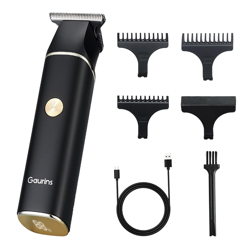 Hair Trimmer for Men, Beard Trimmer for Men Professional, Electric Razor Shavers Zero Gapped T Blade Edgers Liners, Barber Clippers for Hair Cutting Mustache Facial with LCD Display Gifts for Men Black