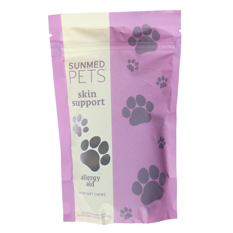 Skin Support Dog Allergy Relief Chews with Nettle, Quercetin & Green-Lipped Mussel - Natural Seasonal Dog Allergy Chews to Soothe Skin & Support Health, 40 Count - PawsPlanet Australia