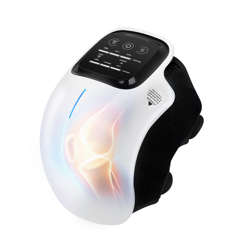[Australia] - Knee Massager with Heat, Red Light Therapy, 3-in-1 Cordless Knee Massager, Portable & Easy-to-Use Wireless Knee Therapy Equipment, Gifts for Grandma & Grandpa 