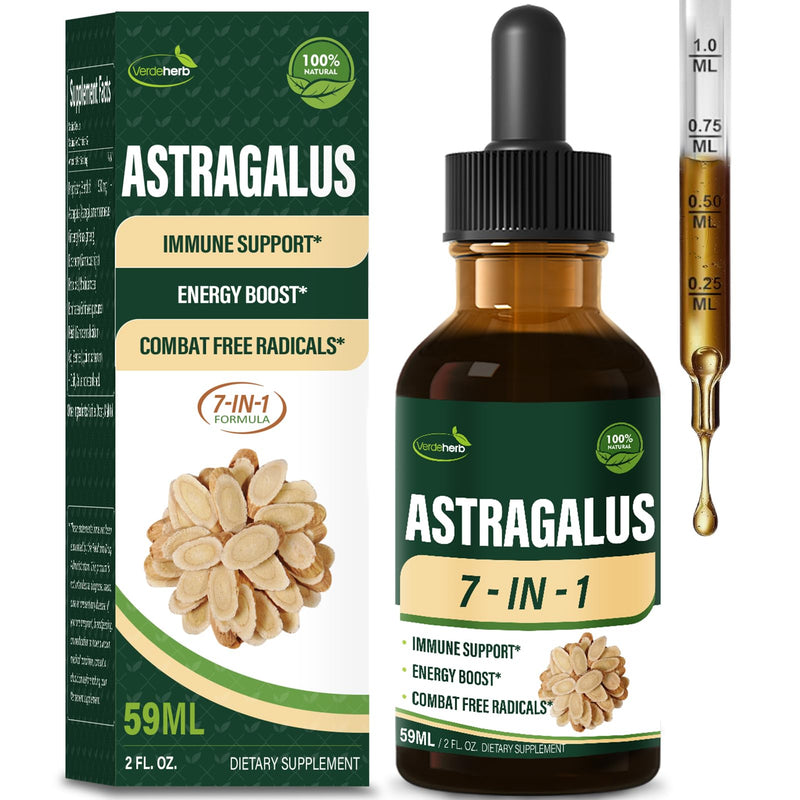 [Australia] - Astragalus Root Extract Herbal Drops for Immune System Support, Immunity Health & Energy Boost Tincture Supplements with Rhodiola Rosea, Echinacea, Elderberry, Reishi, Ginseng. Huang Qi. 2oz 