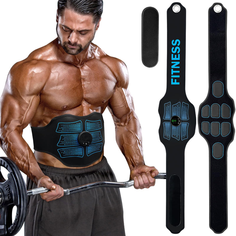 FDA Cleared - MHD TENS Muscle Stimulator - Dual TENS & PMS Functions, 12 Programs for Easy Abs Muscle Stimulation and Activation, Home Gym Use Blue