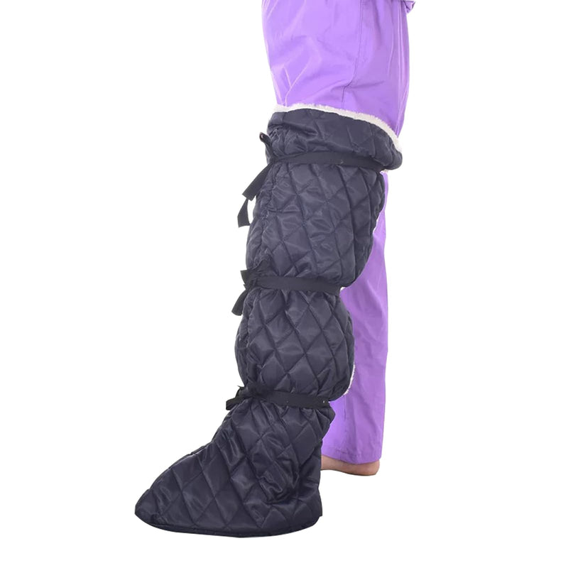Winter Warm Cast Sock, Thick Fleece Foot Cast Cover - Below the Knee Cast Toe Boot Cover, Foot Warmer for Broken Foot, for Fractured Foot Leg Ankle Joints Protective Accessories, Black