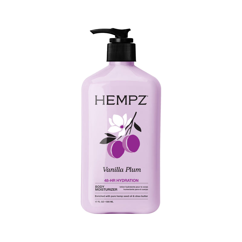 Hempz Limited Edition Vanilla Plum Moisturizing Body Lotion - 17 Fl Oz | Kakadu Plum Extract & Shea Butter, Hemp Seed Oil for Dry Skin, 48-Hour Hydration, Vegan & Cruelty-Free, Paraben-Free Satsuma Plum & Lily of the Valley Vanilla 17 Fl Oz (Pack of 1)