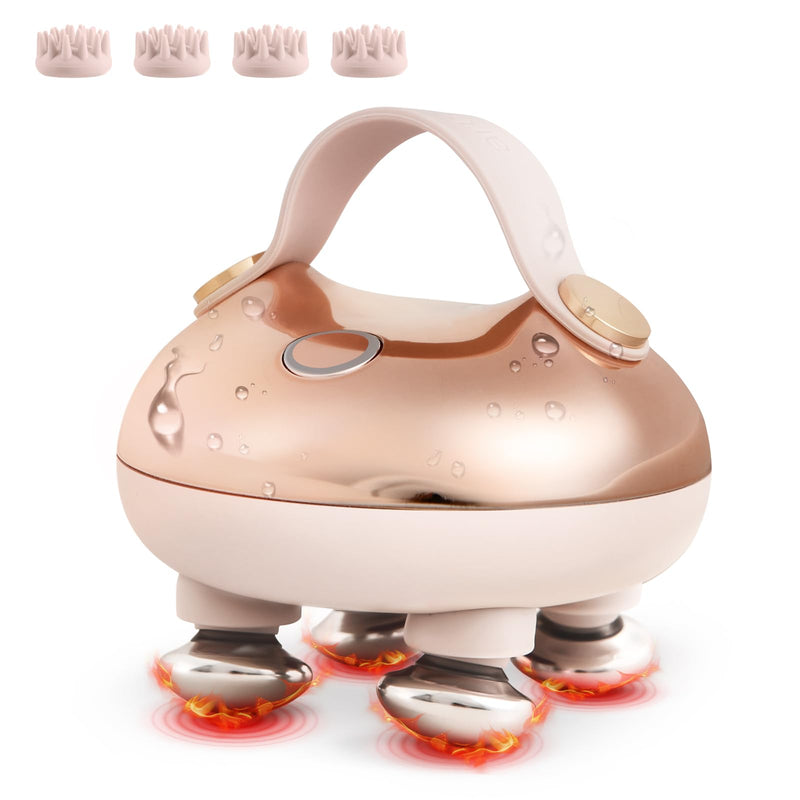 [Australia] - arboleaf Heated Scalp Massager Head Massager Scalp Stress Relax Hair Massager with Heat Cordless Kneading Massage Cat Massager, Gift for Mom Dad Pink 