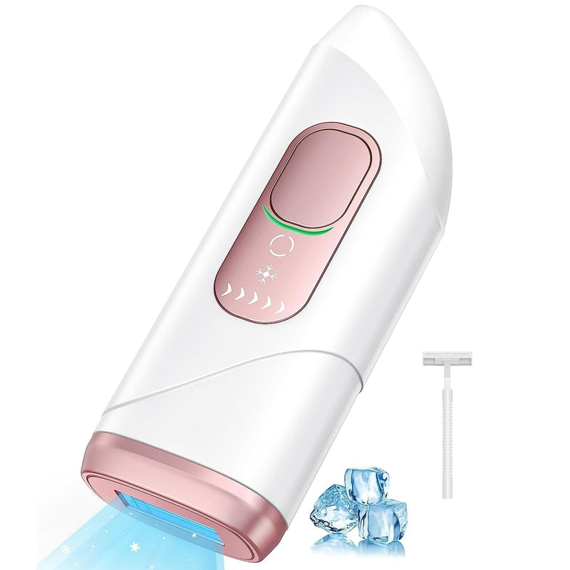 [Australia] - Laser Hair Removal,Laser Hair Removal for Women, 999999 Flashes,Hair Removal Device,ipl laser hair removal for Facial Legs Arms Whole Body Use (White-Rose Gold) 