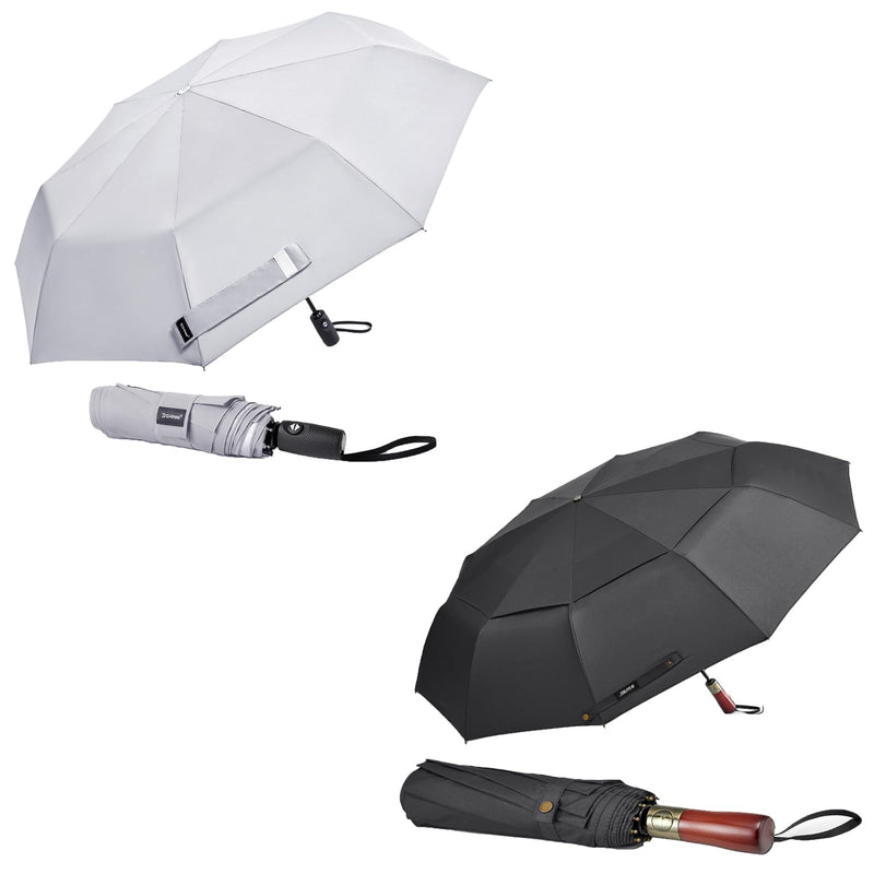 G4Free UPF 50+ UV Protection Windproof Sun Blocking Umbrella Large Compact Windproof Golf Umbrella for Rain Oversized Auto Open Close Folding Travel Golf Umbrella