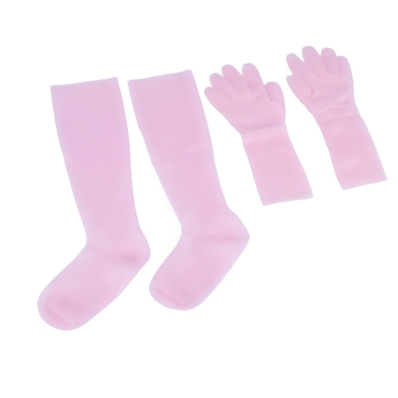 [Australia] - Silicone Gel Spa Socks, 2 Pairs Moisturizing Gloves Socks Set for Repairing Softening Dry Cracked Hand Feet Extended Silicone Moisturizing Gloves Socks (1) 1 