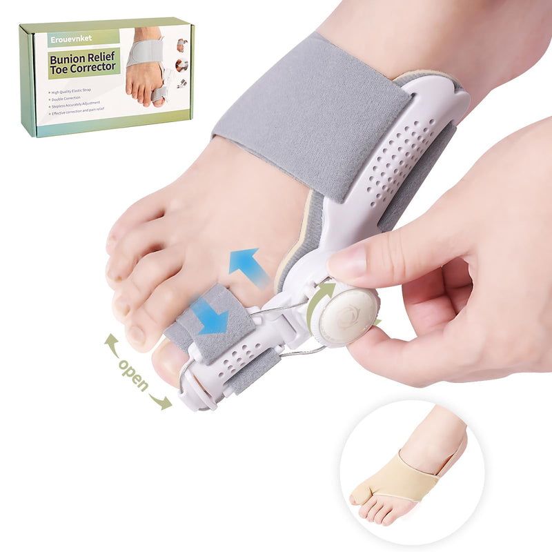 [Australia] - Bunion Corrector for Women & Men ：2-in-1 Adjustable Big Toe Relief Bunion Splints Hammer Toe Straightener，Comfortable, Effective Double Correction，1 set 1 set 