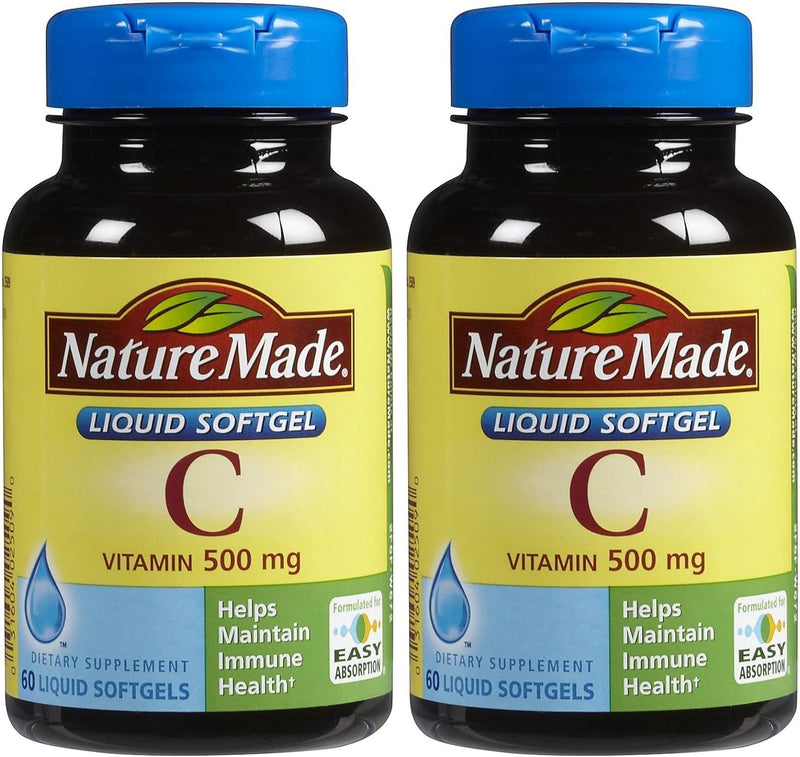 Nature Made Vitamin C 500 Mg Softgels, 60-Count - Pack of 2 60 Count (Pack of 2)