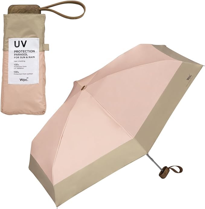 Generic Wpc. Light-blocking Tiny Folding Umbrella 801-16423-102 Umbrella For both sunny and rainy days Light-blocking Lightweight Water-repellent Simple Wpc, Dusty Pink