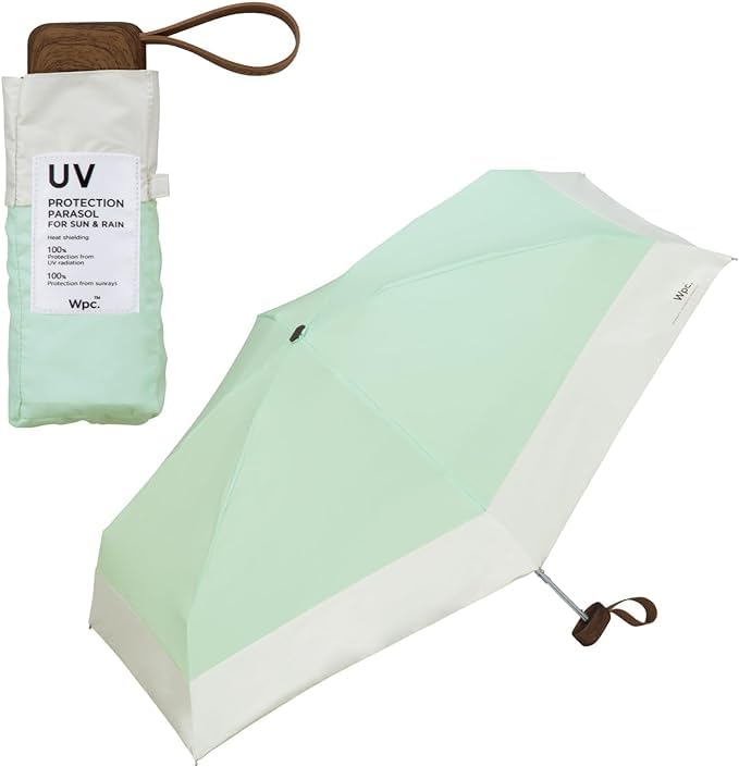 Generic Wpc. Light-blocking Tiny Folding Umbrella 801-16423-102 Umbrella For both sunny and rainy days Light-blocking Lightweight Water-repellent Simple Wpc, Mint