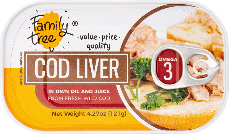 Family Tree Icelandic Wild Caught Cod Liver in Own Oil 4.27 oz (pack of 1)
