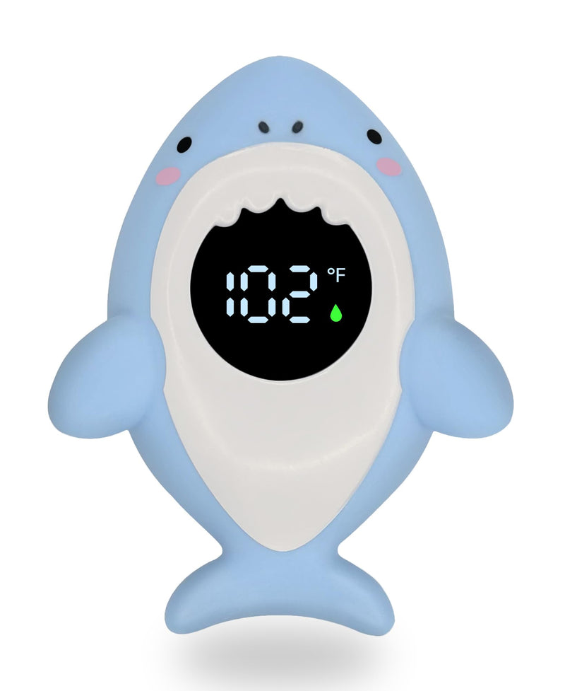 [Australia] - Baby Bath Water Thermometer for Bathtub Temperature - Safety Tub Thermometer with Temp Warning - Bath Thermometer & Room Thermometer Floating Baby Bath Toy for Infants Newborn Toddlers Girls Boys Shark 