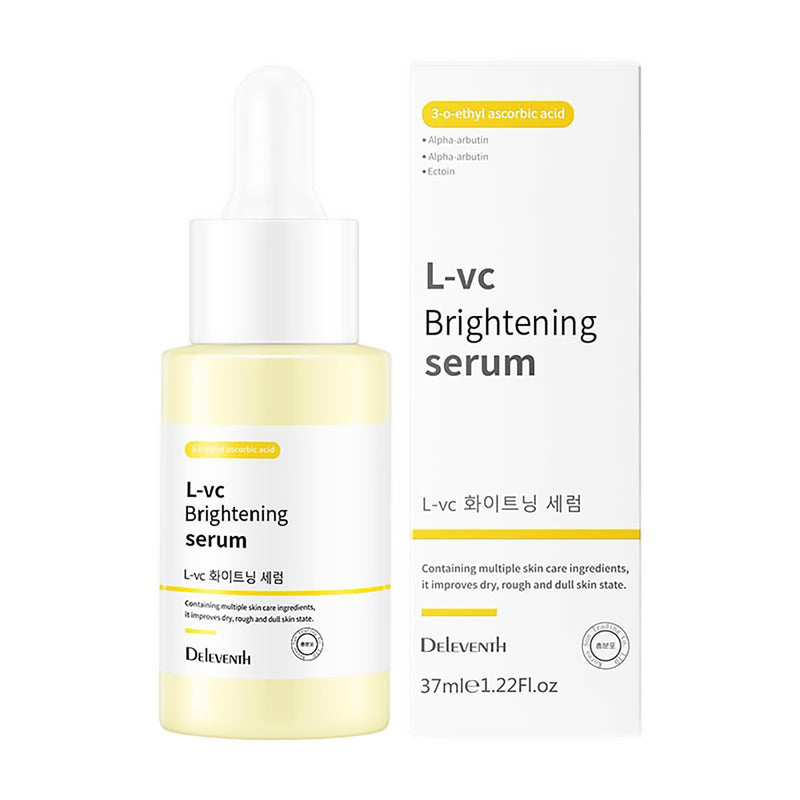 Korean Brand Vitamin C Brightening Face Serum 37ml / with 3-O-Ethyl Ascorbic Acid, Niacinamide and α-Arbutin, Reduce Dark Spots and Fine Lines, Enhance Elasticity, Hydrate, and Protect Skin