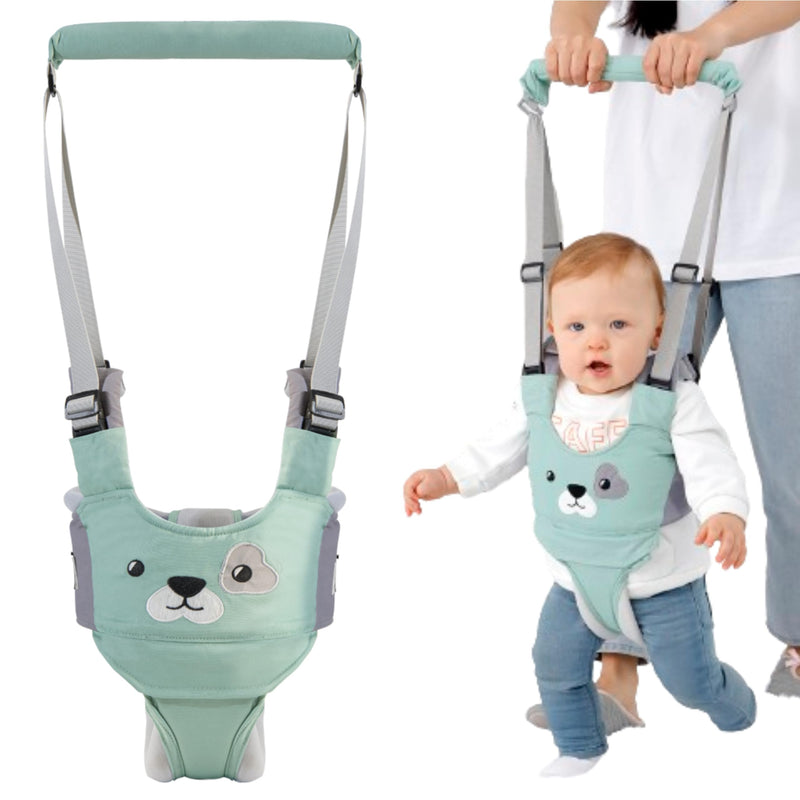 [Australia] - Baby Walking Harness, Handheld Kids Walker Helper, New Upgrade Breathable and Adjustable Toddler Infant Walker Harness Assistant Belt with Instructions for 7-24 Month (Seasonal Green Puppy) Seasonal Green Puppy 