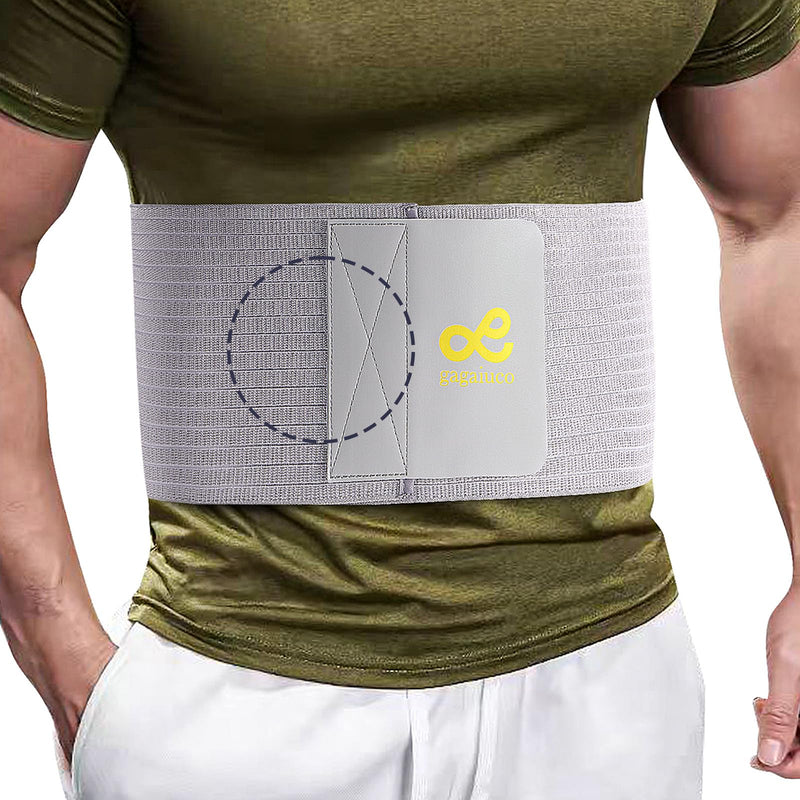 new upgrade Umbilical Hernia Belt for Women and Men / 6.88" Abdominal Binder With Hernia Support Pad - Navel Ventral Epigastric Incisional and Belly Button Hernias-L L