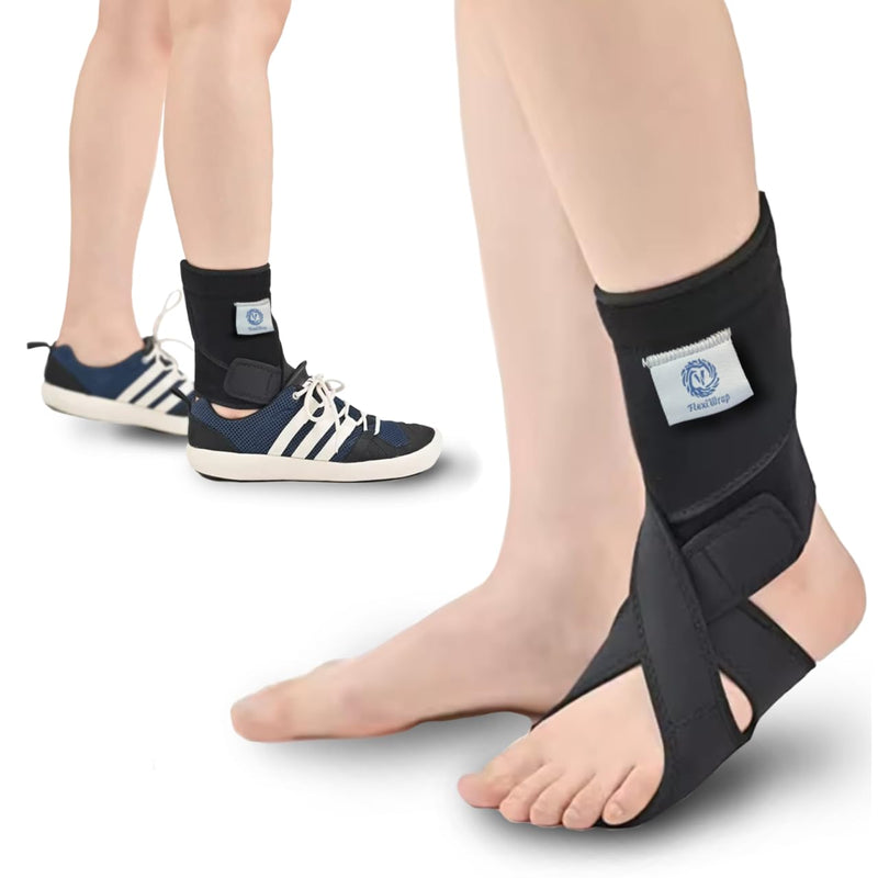 Foot Drop Brace - AFO Ankle Brace - Support for Walking and Sleeping, Soft Night Splint, Ankle Stabilizer for Foot and Ankle Support - Joint Pain Relief (RIGHT FOOT) RIGHT FOOT